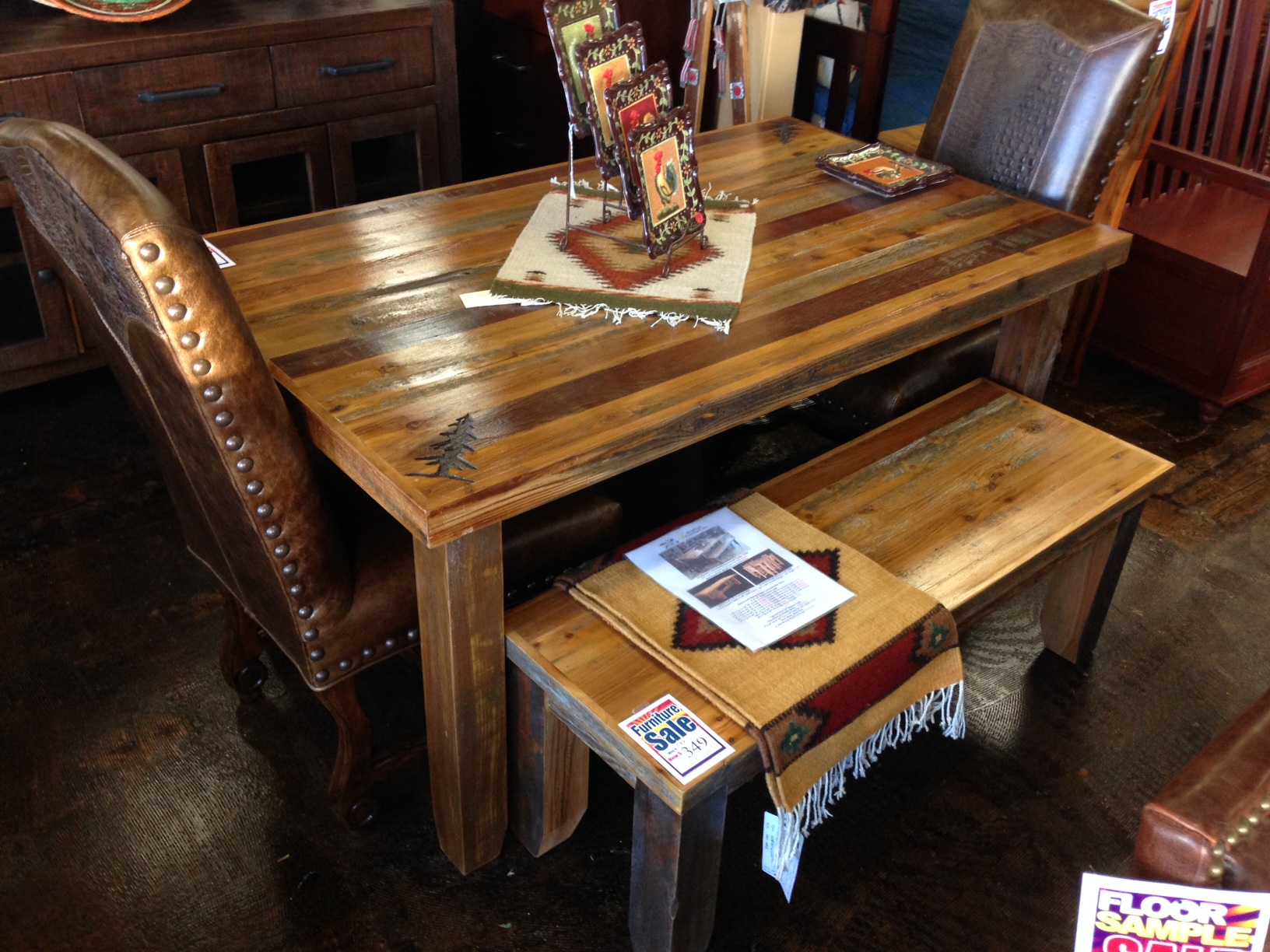 Bradley's Furniture Etc. Utah Rustic Dining Table Sets